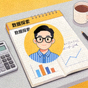 数据爱好者用户头像，桌面上摆放着数据分析笔记